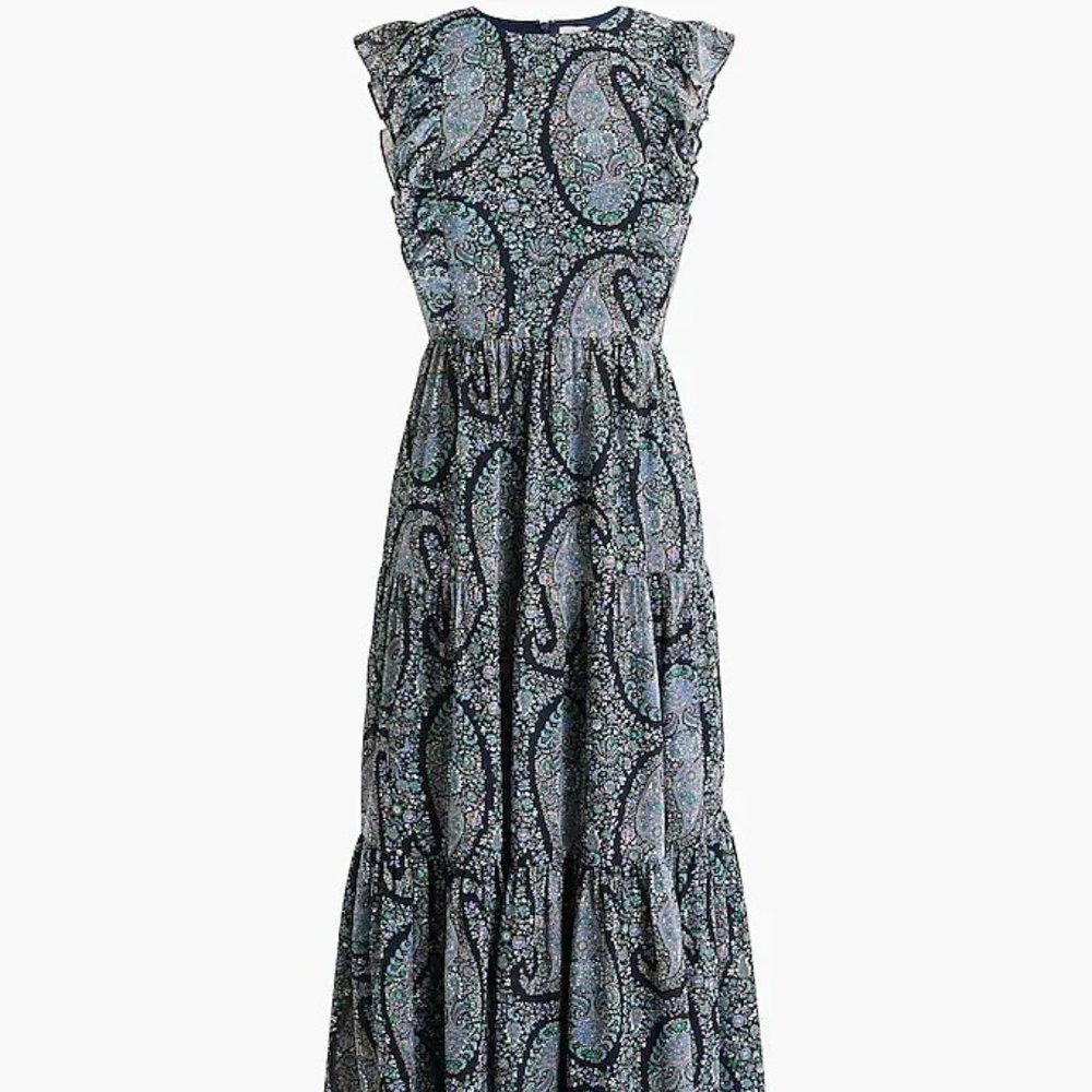 J.Crew Factory Tiered Ruffle Maxi Dress - Picture 2 of 10